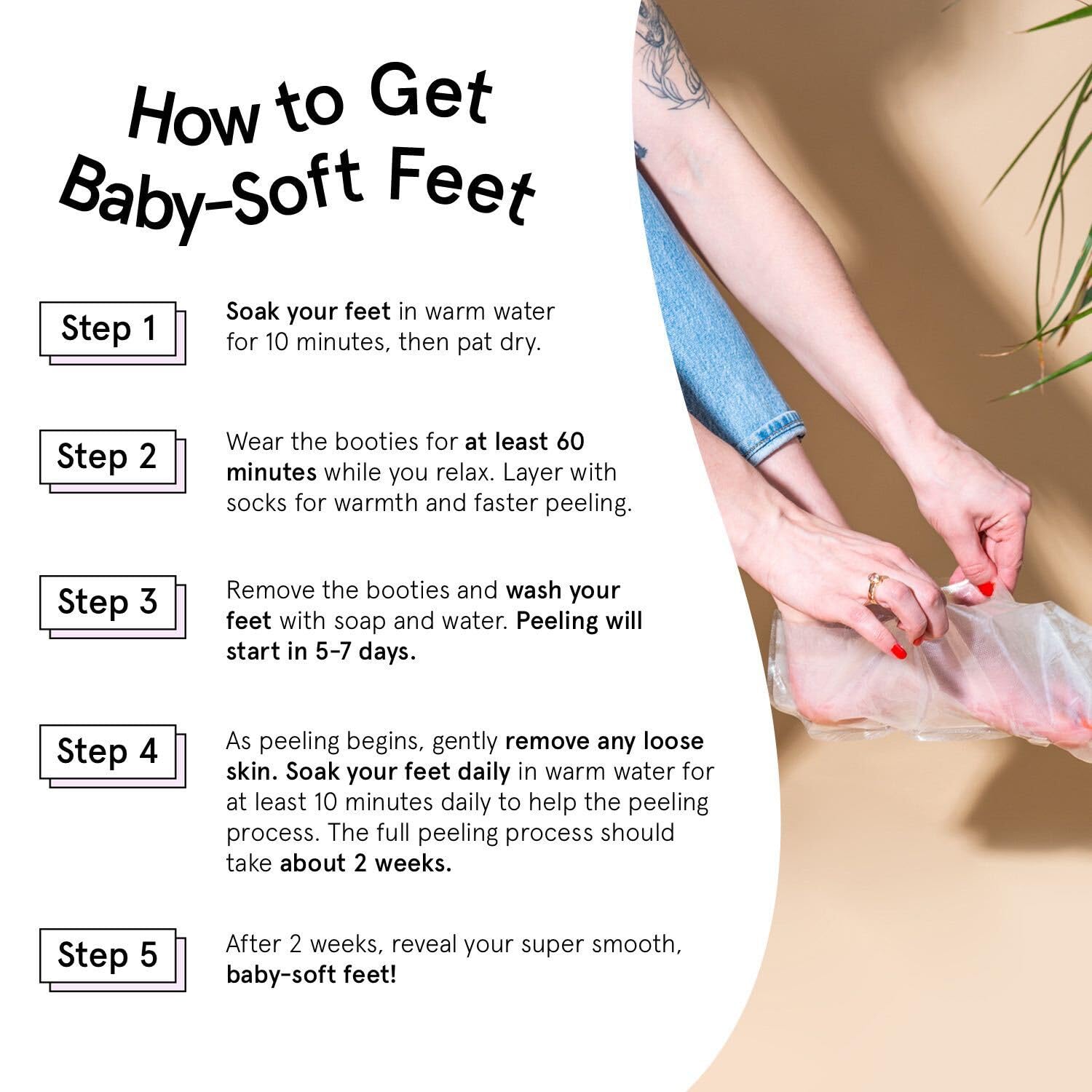 grace stella Award-Winning Foot Peel Mask - Foot Peeling Mask with Aloe Vera - Moisturizing Foot Mask for Dry Cracked Feet - Foot Exfoliator for Baby Soft Feet (2 Pairs, Lavender)