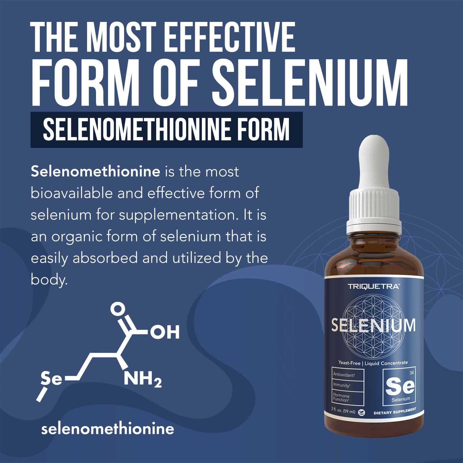 Seleniu 20 mcg Selenomethionin Form 30 Serving Vegan Glas Bottle Yeas Fre Sublingua Liqui Concentrat Antioxidant Support Immunity Thyroi Healt ( oz.)