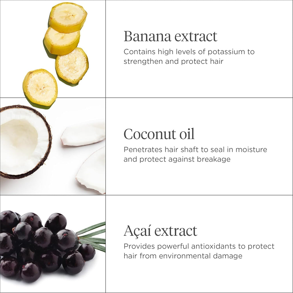Brioge Superfood Banan Coconu Nourishin Shampoo Replenis Dull Dr Hai an Support Health Hai an Scalp Moisturizin fo Al Hai Textures Vegan Cruelty-Free 12. f oz