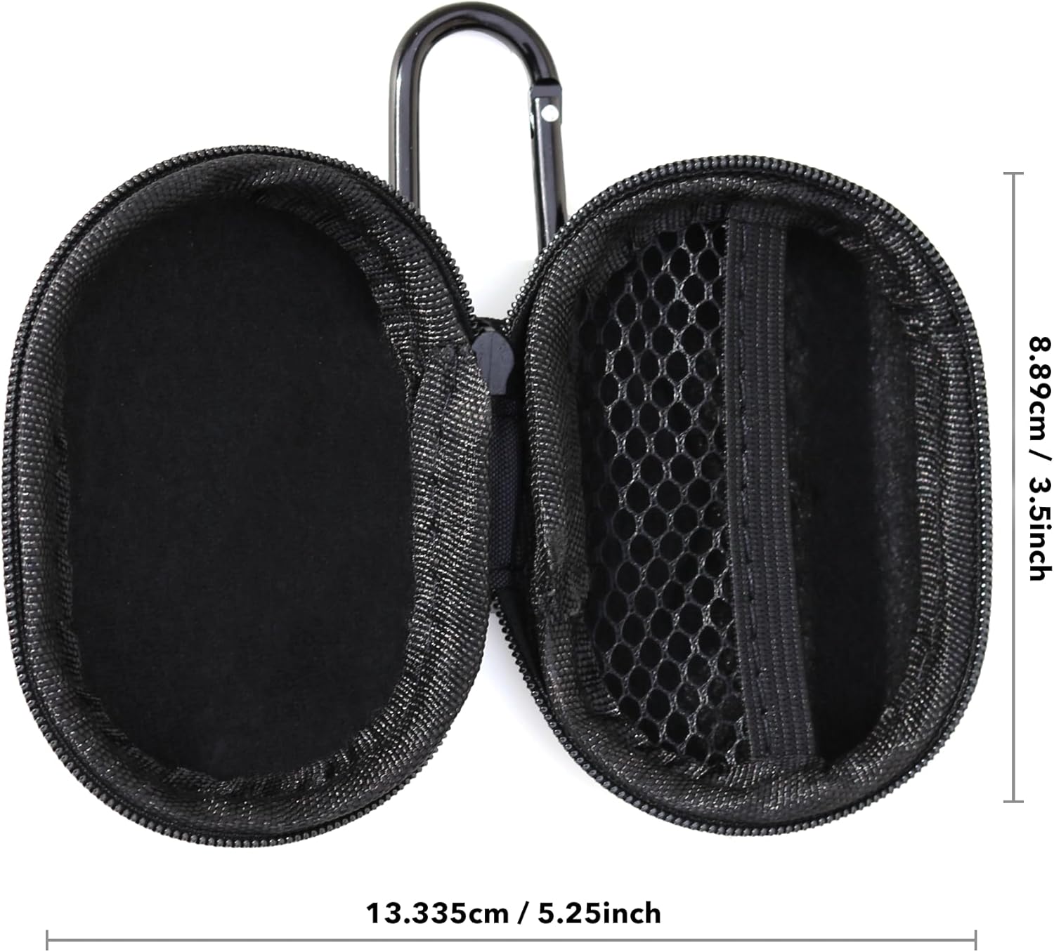 Decibull Zippe Headphone Carryin Case Perfec fo Earphone an Earplug (Black)