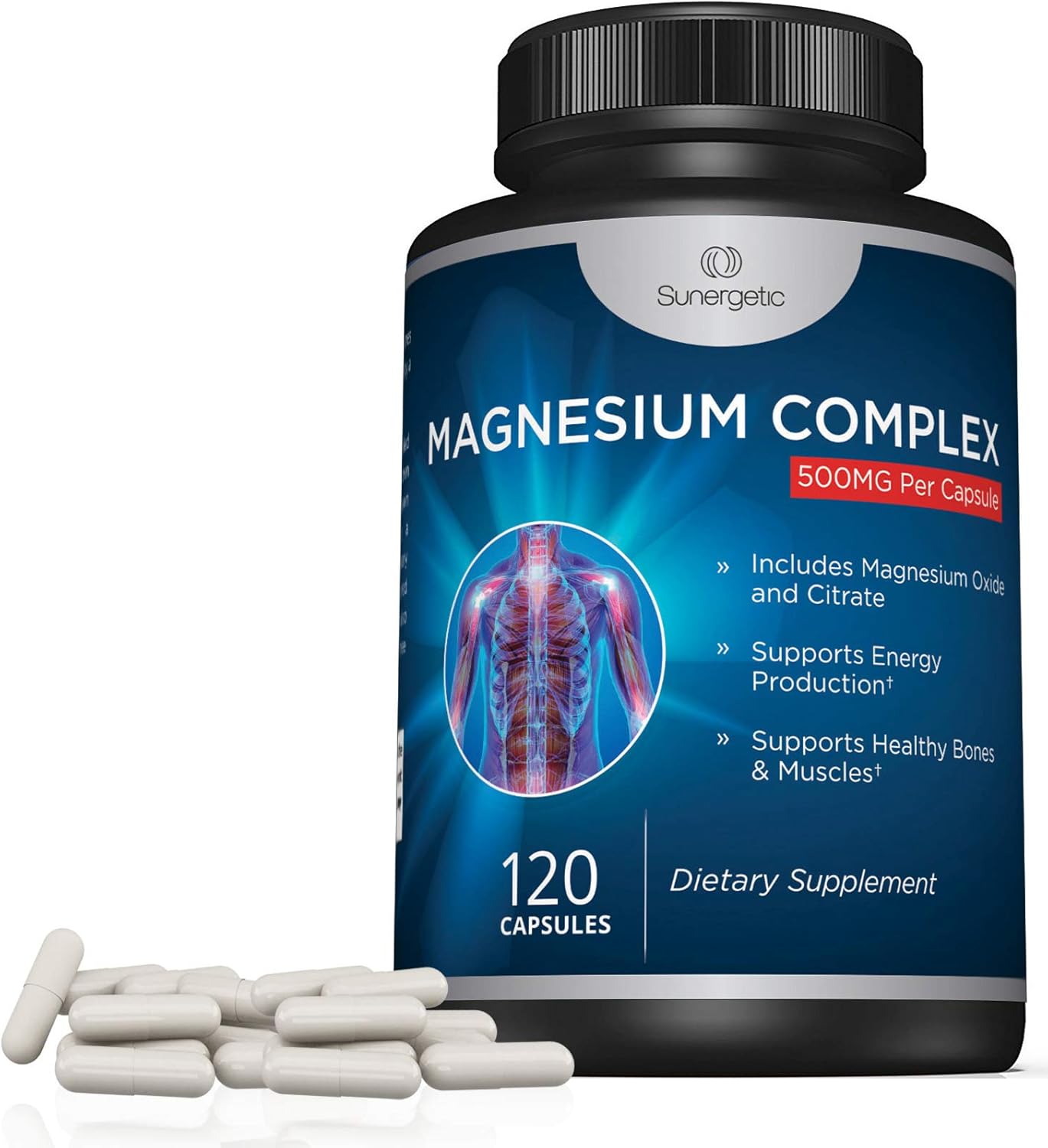 Premiu Magnesiu Citrat Capsule Powerfu 500m Magnesiu Oxid Citrat Supplemen Help Suppor Health Bones Muscles Teeth Energ Relaxatio 12 Vegetabl Capsules