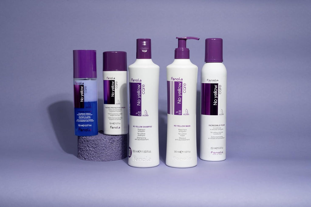 Fanol N Yello Incredibl Foa Purpl Hai Conditione Mouss Tone Wit Viole Pigment Remove Yello An Brassines O Bleached Blond O Highlighte Hai 8.4oz
