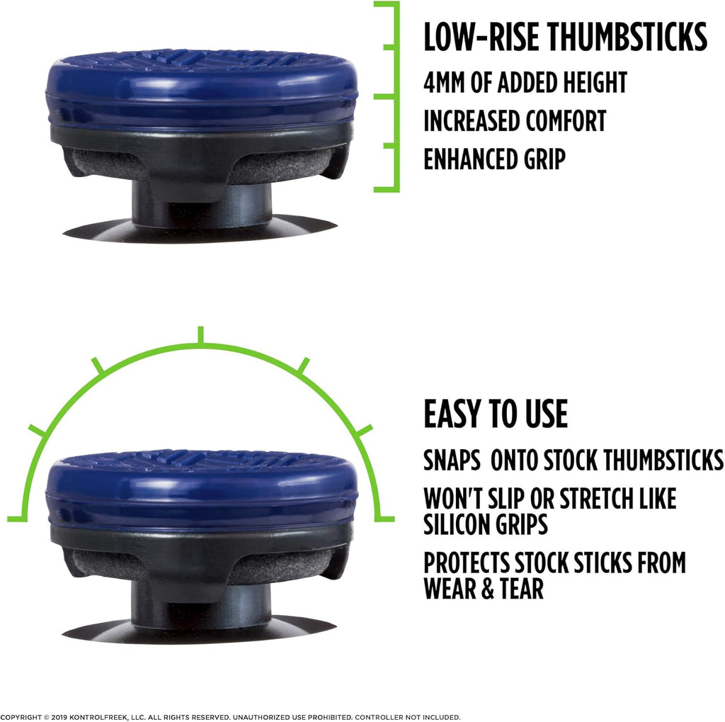 KontrolFree Omn fo PlayStatio (PS4 an PlayStatio (PS5 Performanc Thumbstick  Low-Ris Concav Blue