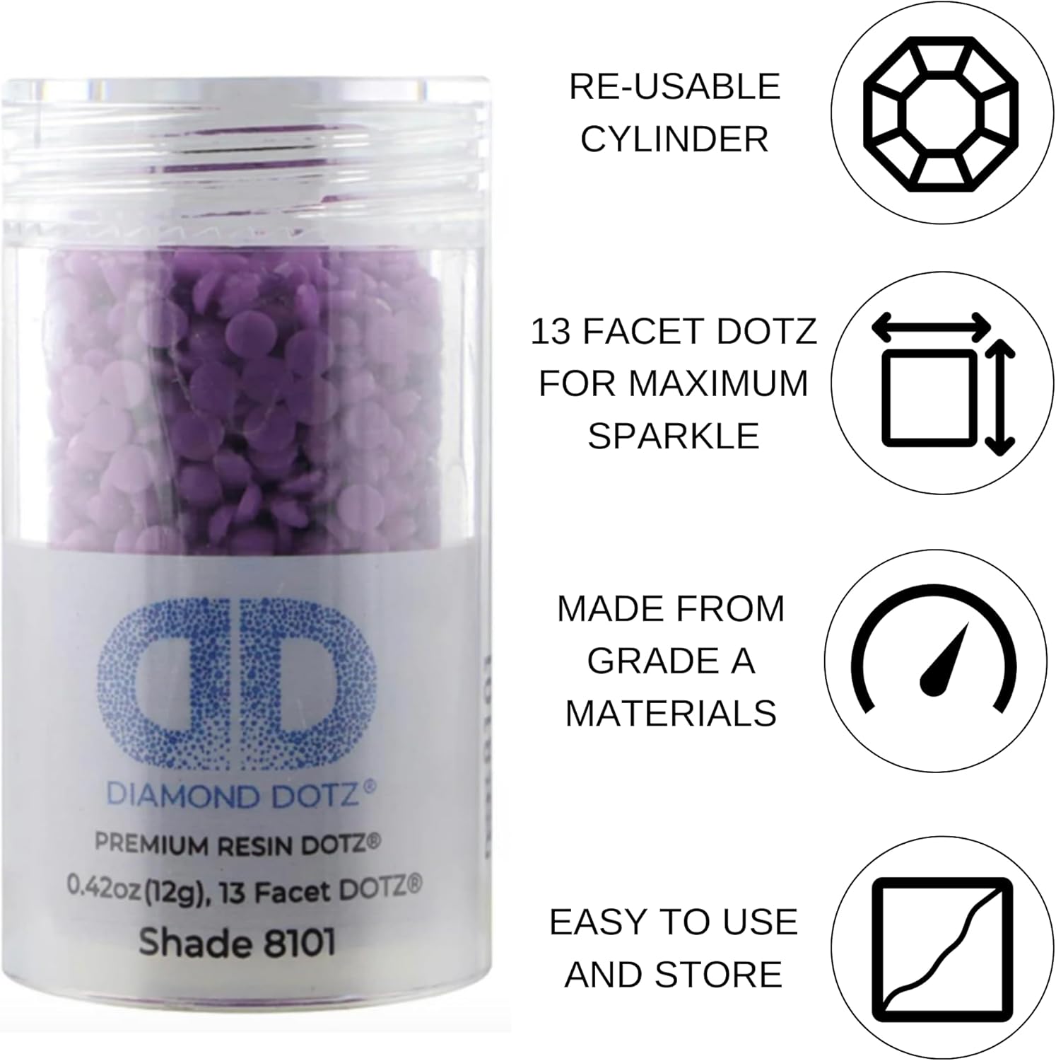 Diamon Dot 2.8M 12 Cylinde Purpl Freestyl Diamon Paintin Beads Diamon Ar Beads Replacemen Drills Loos Gem fo DI Craft an Ar Projects