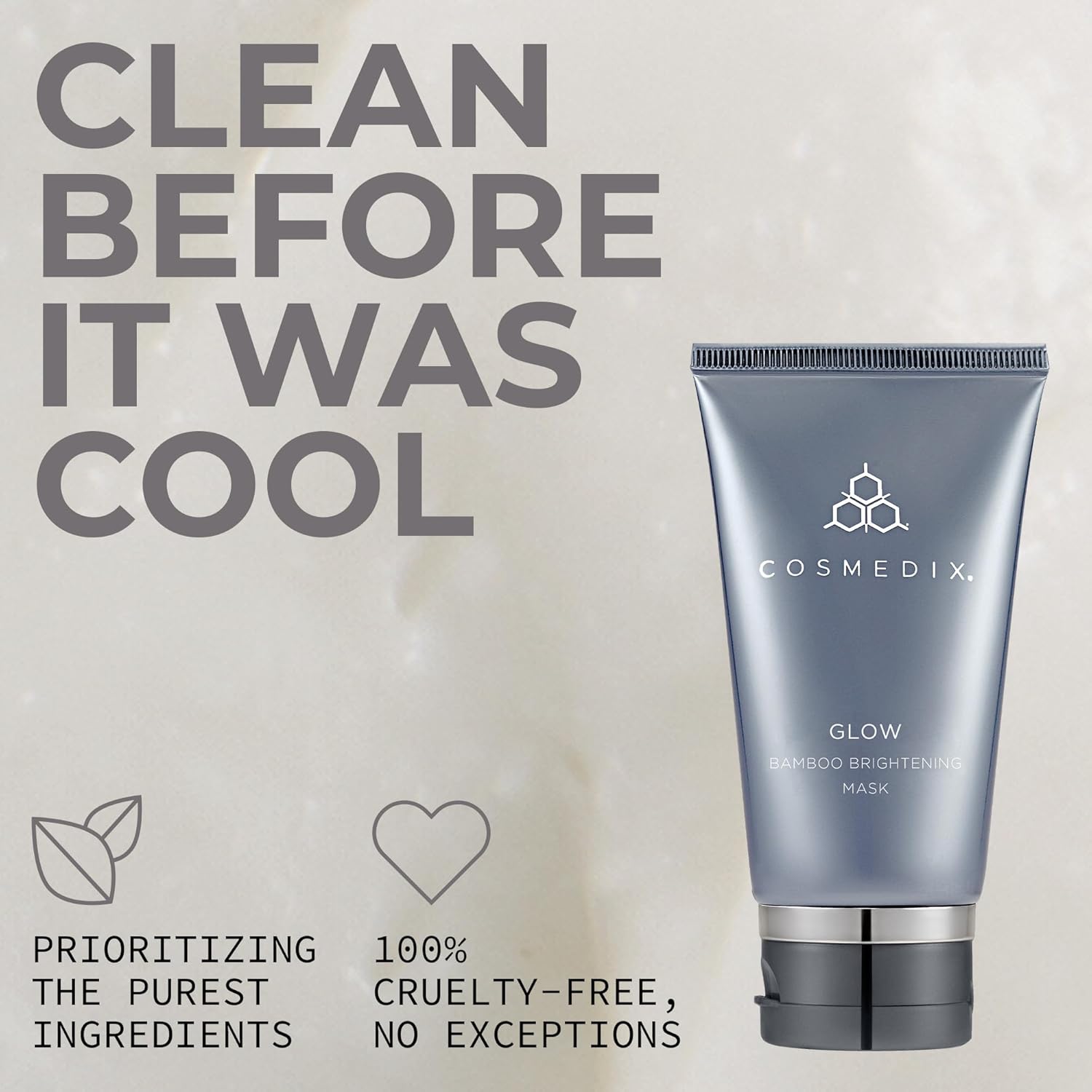 COSMEDI Glo Bambo Brightenin Facia Mas P Exfoliatin Facia Scru fo Tired Dul Uneve Ski Anti-Agin Gentl Nigh Fac Exfoliato wit Bambo Niacinamid Al Ski Types