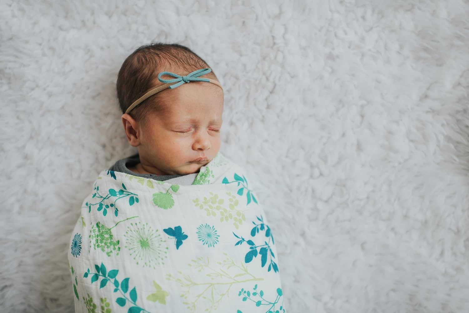 Margau Ma Organi Musli Swaddl Blanket Pac 100 Organic Larg 47x4 Inches Breathabl Bab Blankets Pin Dandelio an Gree Meadow