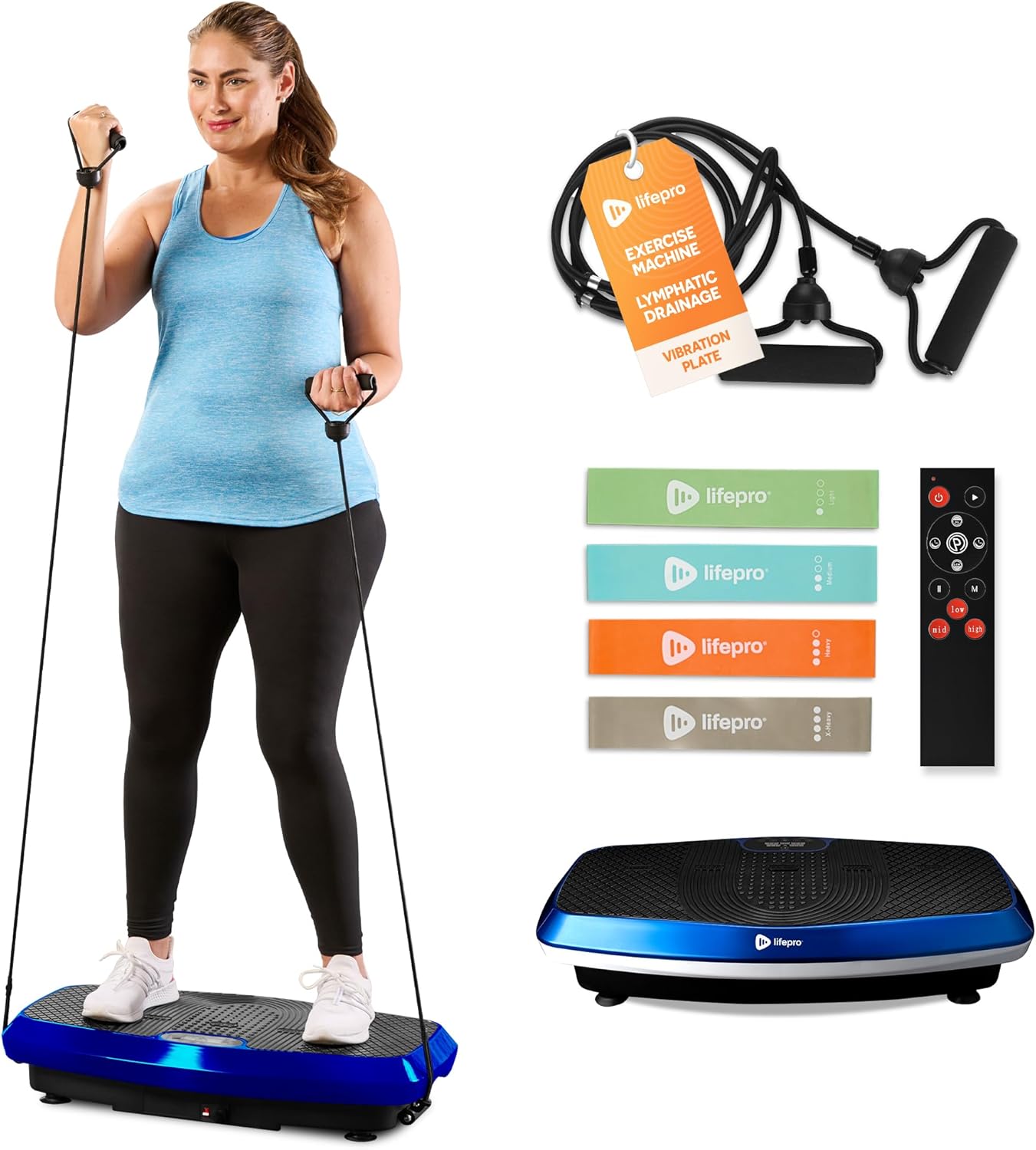 Lifepro Hovert 3D Heavy Duty Vibration Plate Machine ¨C Sturdy Dual Motor Platform with Lateral & 3D Motion ¨C Full Body Workout for Strength, Balance, Recovery & Circulation