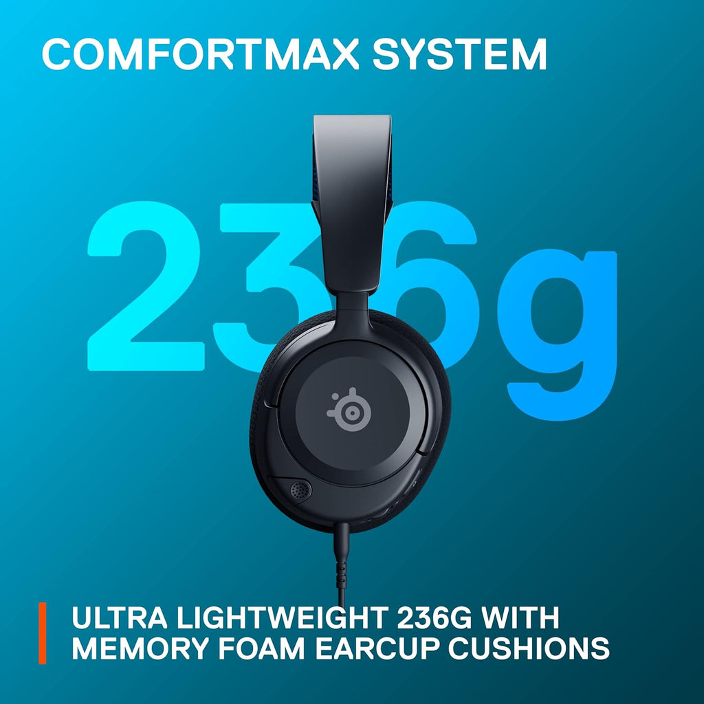 SteelSeries New Arctis Nova 1P Multi-System Gaming wired Headset ¡ª Hi-Fi Drivers ¡ª 360¡ã Spatial Audio ¡ª Comfort Design ¡ª Durable ¡ª Lightweight¡ªNoise-Cancelling Mic ¡ª PS5/PS4, PC, Xbox, Switch - Black
