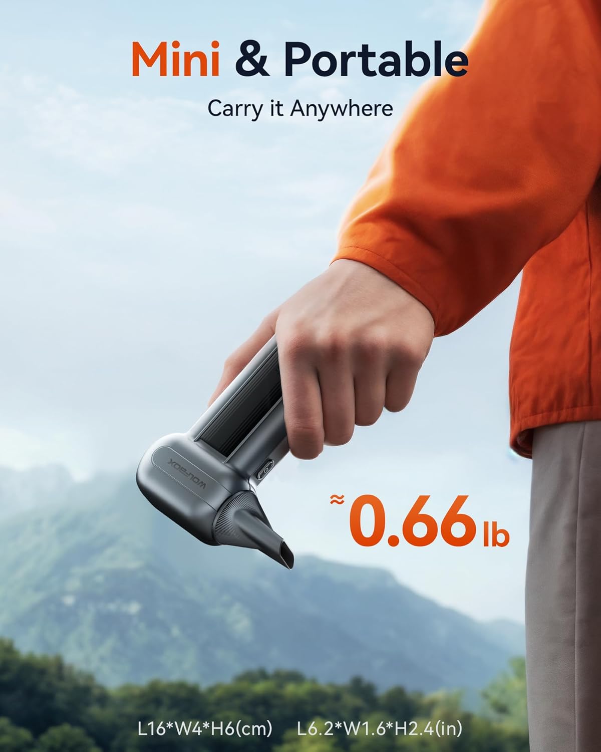 WOLFBO MF10 Electri Ai Duster-150000RP Supe Powe Cordles Ai Duster Rechargeabl Brushles Moto Durabl Blower 3-Gea Adjustabl Dus Blowe fo Computer Keyboard Outdoor Hous an Car