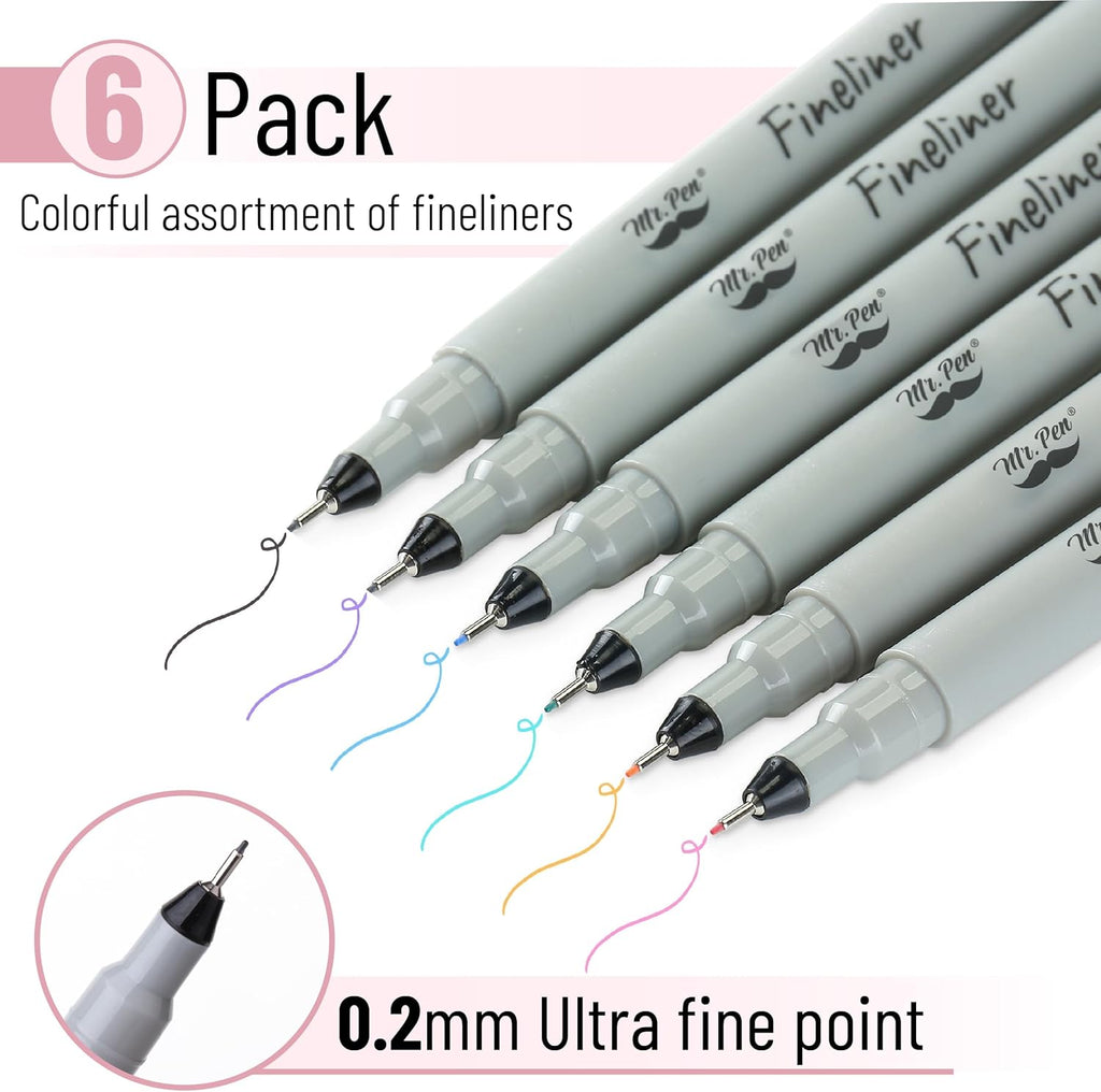 Fineline Pens 0. mm Pack Ultr Fine N Bleed Bibl Pens Assorte Colors Ar Pen Fin Point