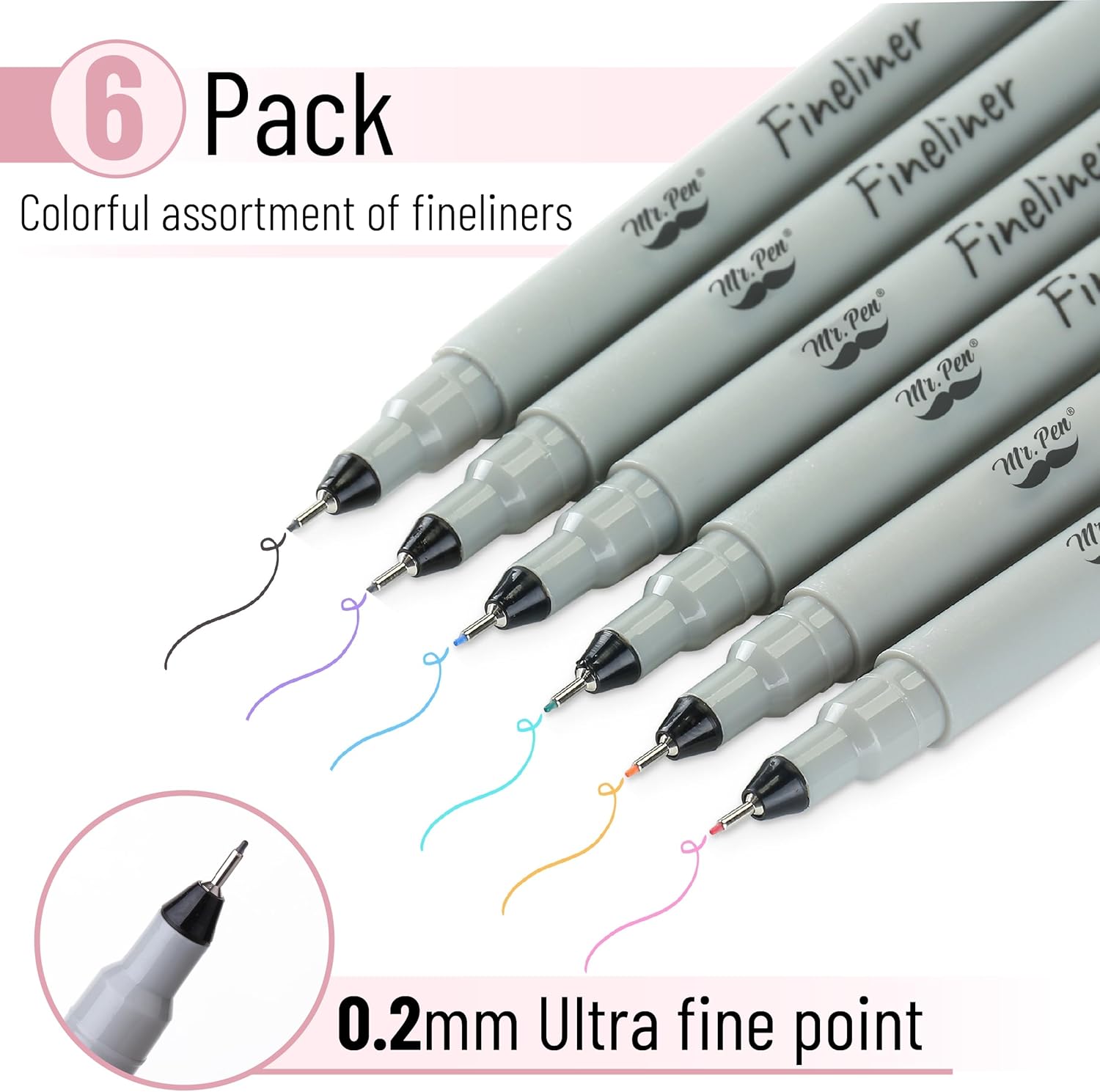 Fineline Pens 0. mm Pack Ultr Fine N Bleed Bibl Pens Assorte Colors Ar Pen Fin Point