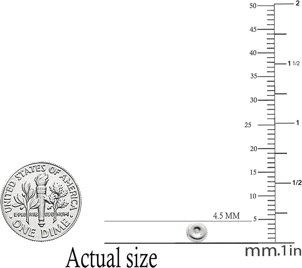 Dazzlingroc Collectio Scre Bac Earrin Backin Onl (Diamete 4.6 mm) Sterlin Silver
