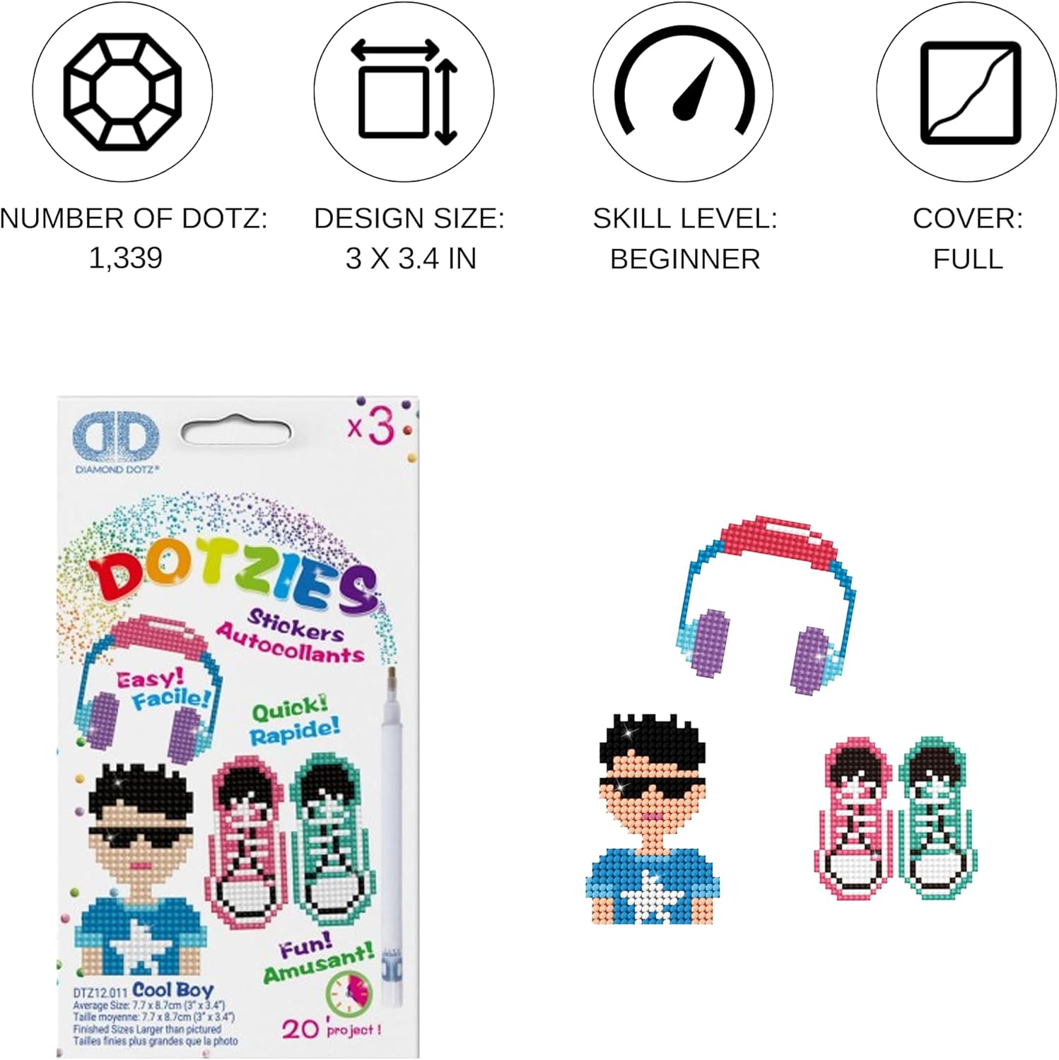 Diamon Dot Coo BO Diamon Paintin Kit fo Kid Diamon Ar Kit Relaxin Creativ Craf Ki wit Dot Gems