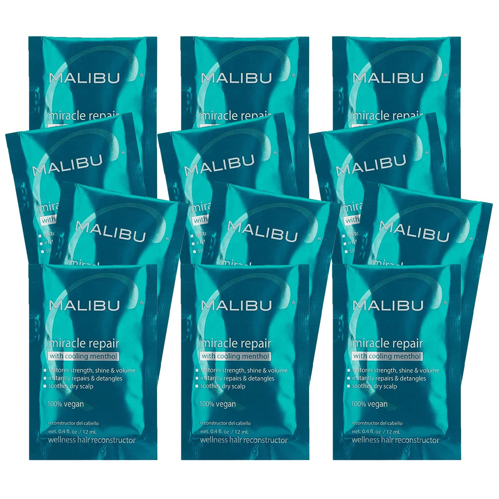 Malibu C Miracle Repair Reconstructor - Nourishing Hair Treatment for Weak, Damaged Strands - Flax Protein Vitamin B5 for Moisture
