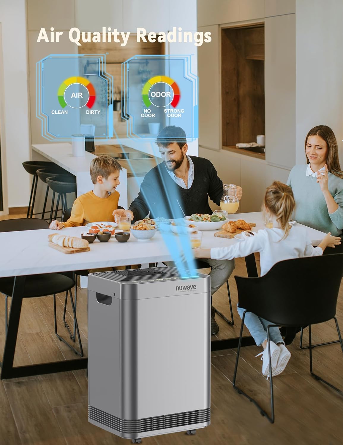 Whole House Air Purifiers, Oxypure Smart Air Purifier with 5 Stage Tower Structure Air Filter, Air Quality Odor Sensors, Sleep Mode for Bedroom, Remove 99.99% of Dust, Smoke, Pollen, Allergen