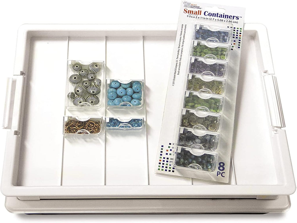 Bea Storag Solution Plasti Stackabl Organize Tra Bundl wit Li an 4 Siz Smal Container fo Bead an Craf Supplies