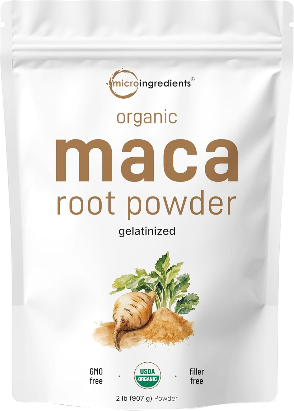 Organi Mac Roo Powder Pound Gelatinize fo Bette Absorption Ric i Antioxidants Hel Energy Stamina Endurance Strengt an Immun System N GMOs Vega Friendl an Per Origin