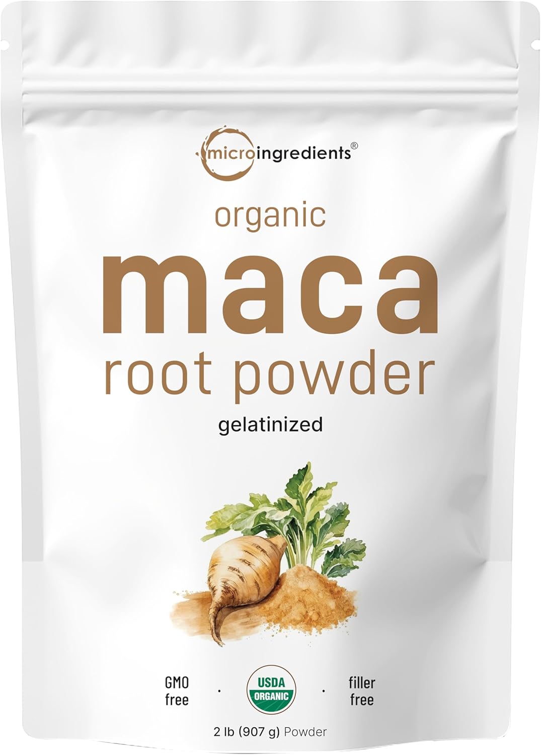 Organi Mac Roo Powder Pound Gelatinize fo Bette Absorption Ric i Antioxidants Hel Energy Stamina Endurance Strengt an Immun System N GMOs Vega Friendl an Per Origin