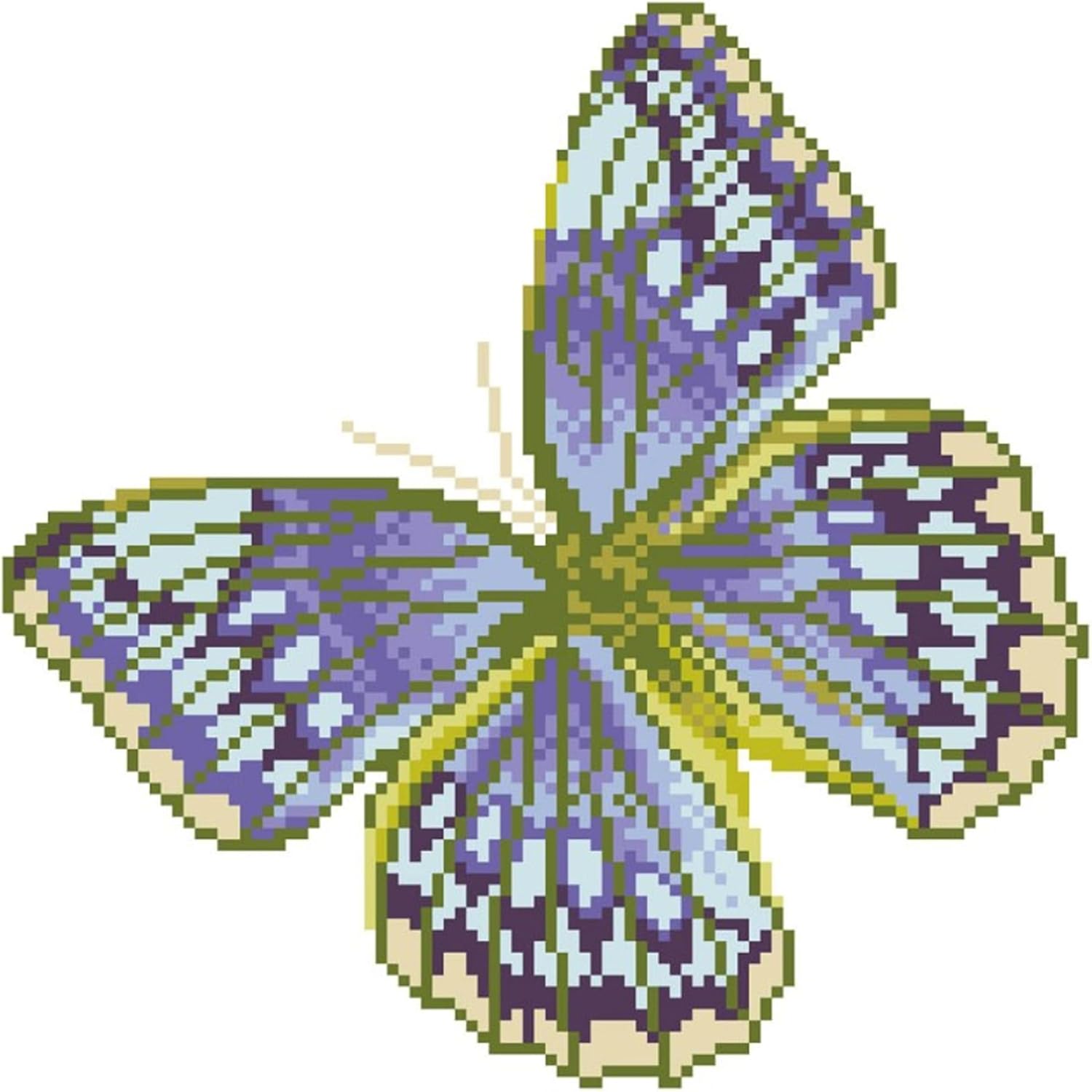 Diamon Dot Flutterb Silve Butterflie Diamon Paintin Kit fo Adult Diamon Ar Kit Relaxin Creativ Craf Ki wit Dot Gem 12inchx12inch