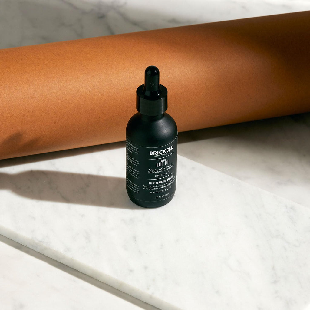 Brickel Men' Arga Oi fo Hair Natura an Organi Hai Oi Fo Men Lightweigh Hai Treatment Ounce Scented