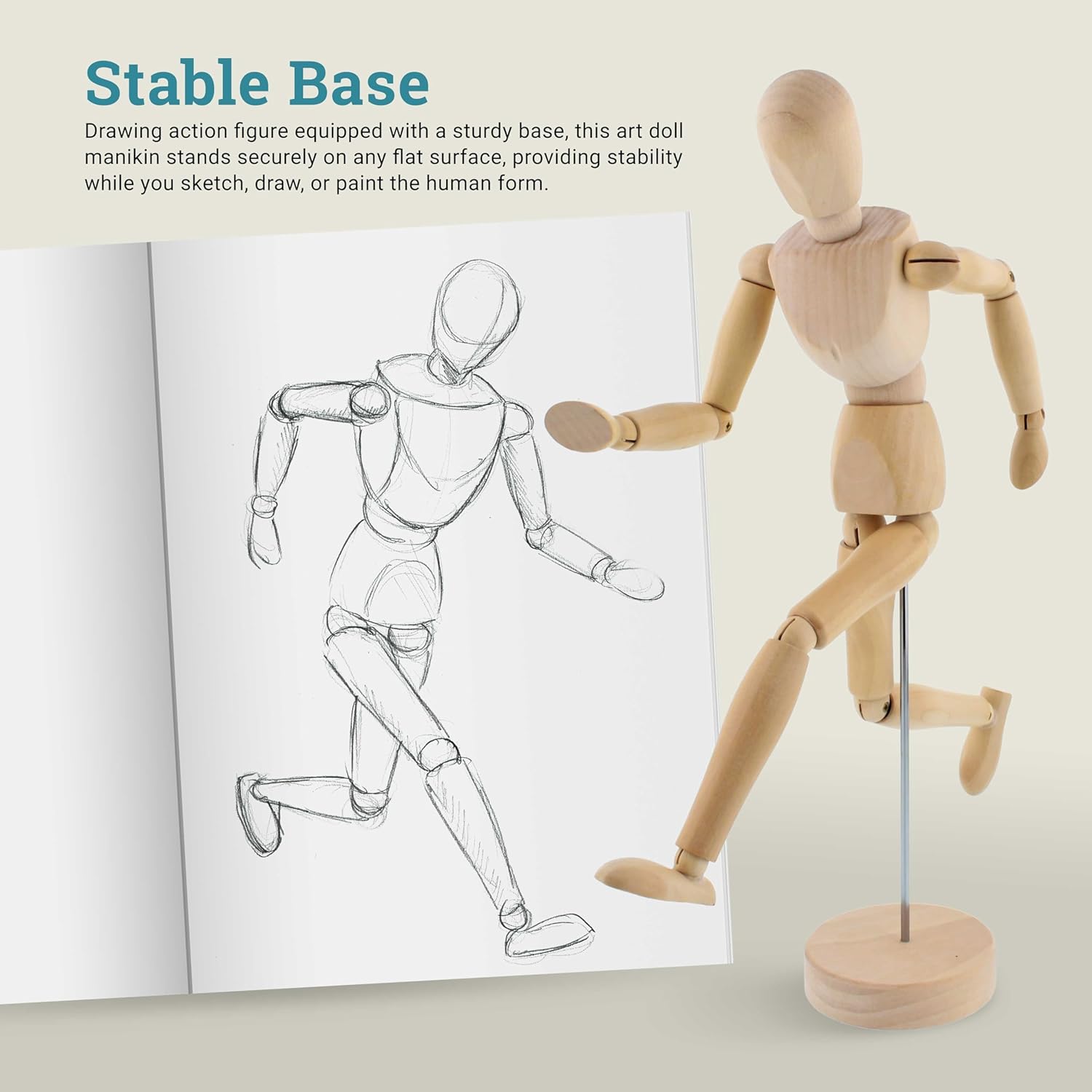 U.S Ar Suppl 8inc Woode Mal Maniki Posabl Figur fo Drawin ( Pack Articulate Mannequi wit Bas an Flexibl Bod fo Drawin Th Huma Figure
