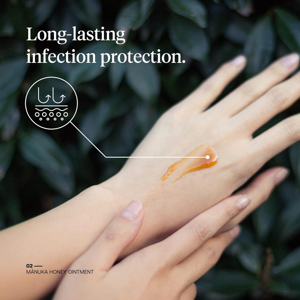 First Honey Wound Healing Ointment [ 1oz - 28.4g ] | 100% Active Leptospermum | Fast Relief Skin Repair | Manuka Honey from New Zealand | Antibiotic Free Burn Care, Scar Gel, Dressing Aid