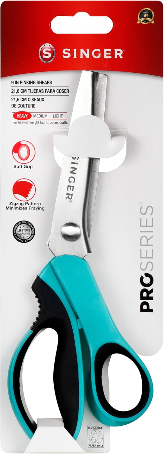SINGE ProSerie 9inc Pinkin Shear Heavy-Dut Stainles Stee Zigza Cu fo No-Fra Fabric Sewin Craf Edging