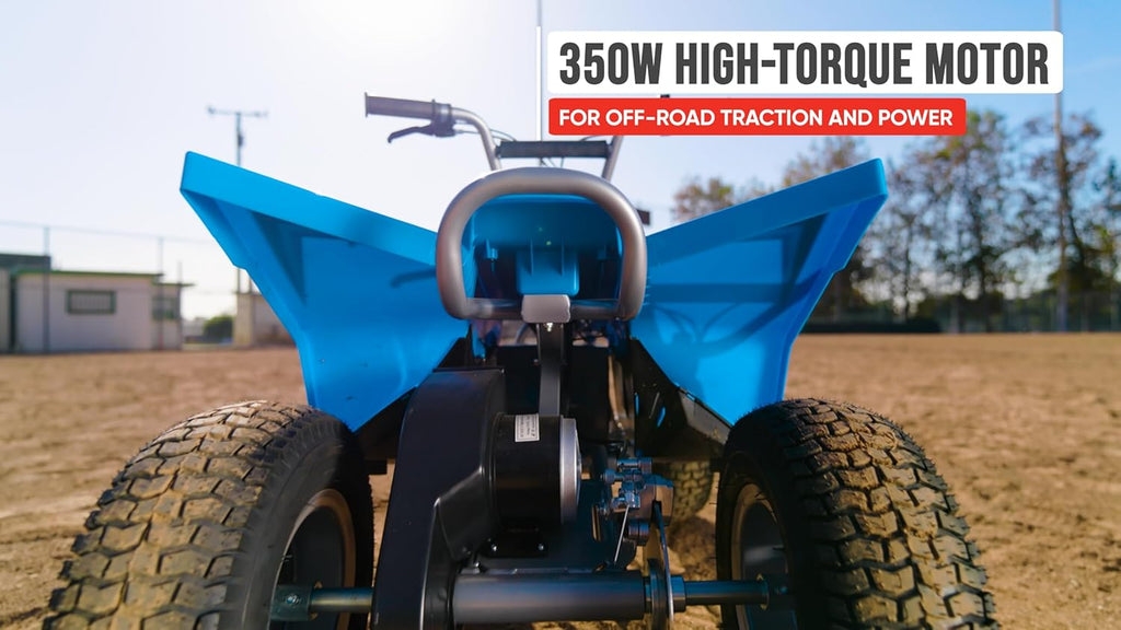 Razo Dir Qua 24 Electri 4-Wheele AT Twist-Gri Variable-Spee Acceleratio Control Hand-Operate Dis Brake 12inc Knobb Air-Fille Tires
