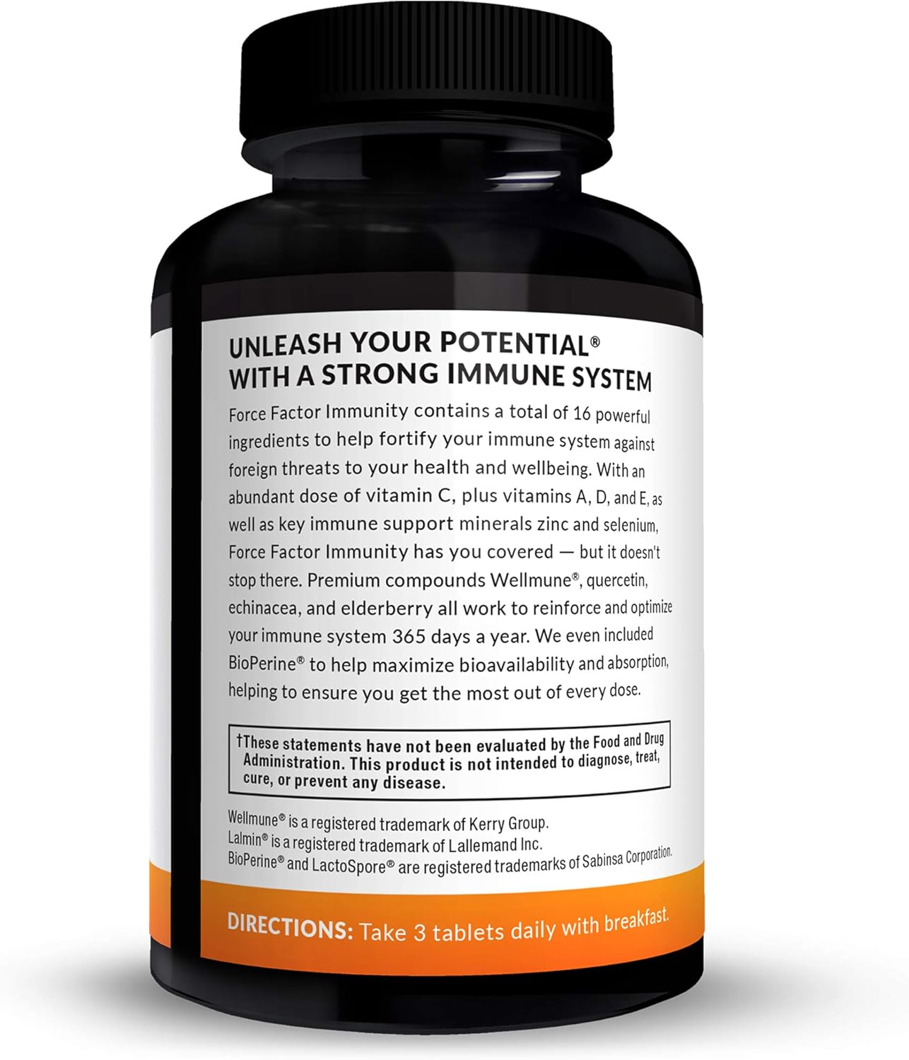 Force Factor Immunity, Immune Support Booster with Elderberry and 1000mg of Vitamin C, Plus Vitamin D, Zinc, Probiotics, Quercetin, Antioxidants, and Echinacea for Immune Health Defense, 90 Tablets