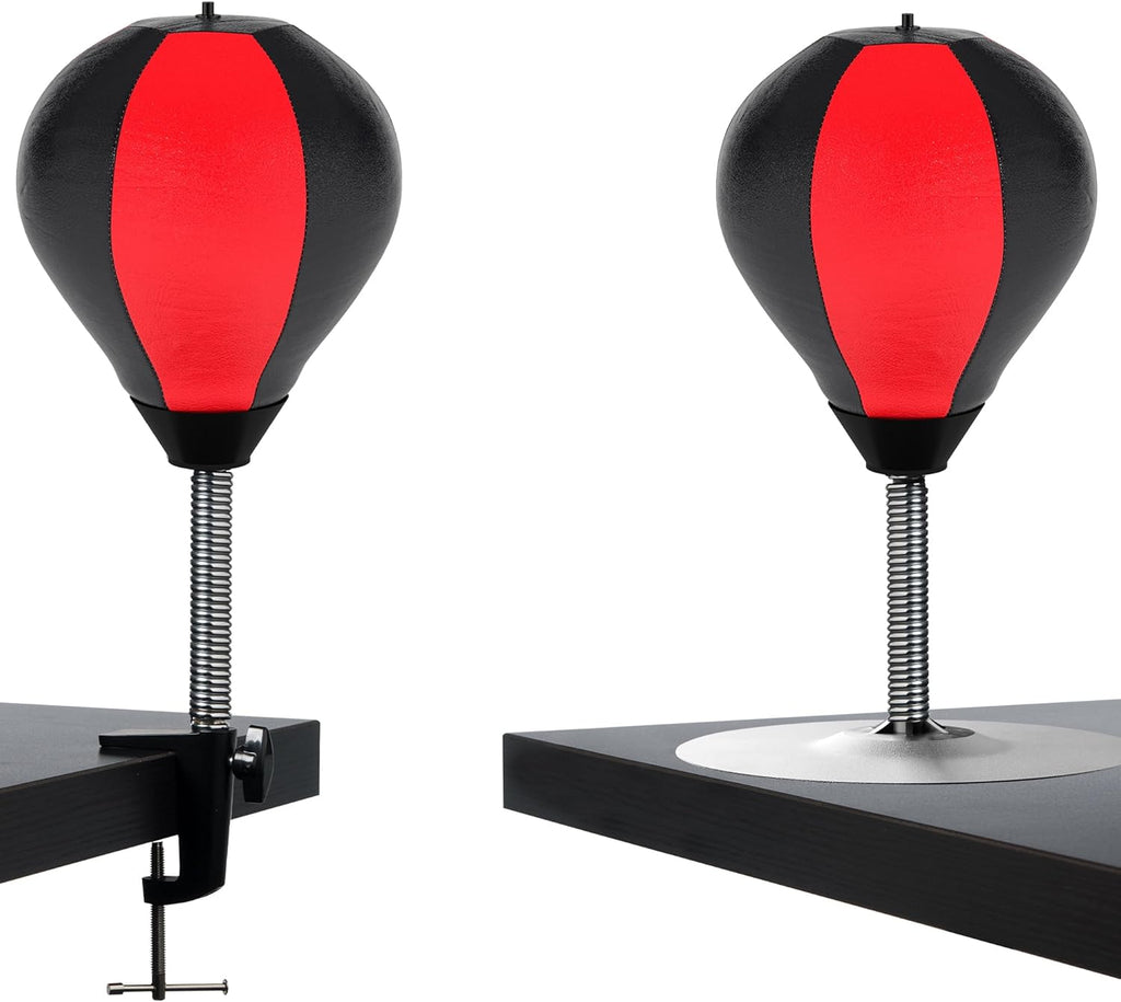 GLACIAL Stress Relief Desktop Punching Bag I Comes with Desk Clamp and Extra Strong Suction Cup