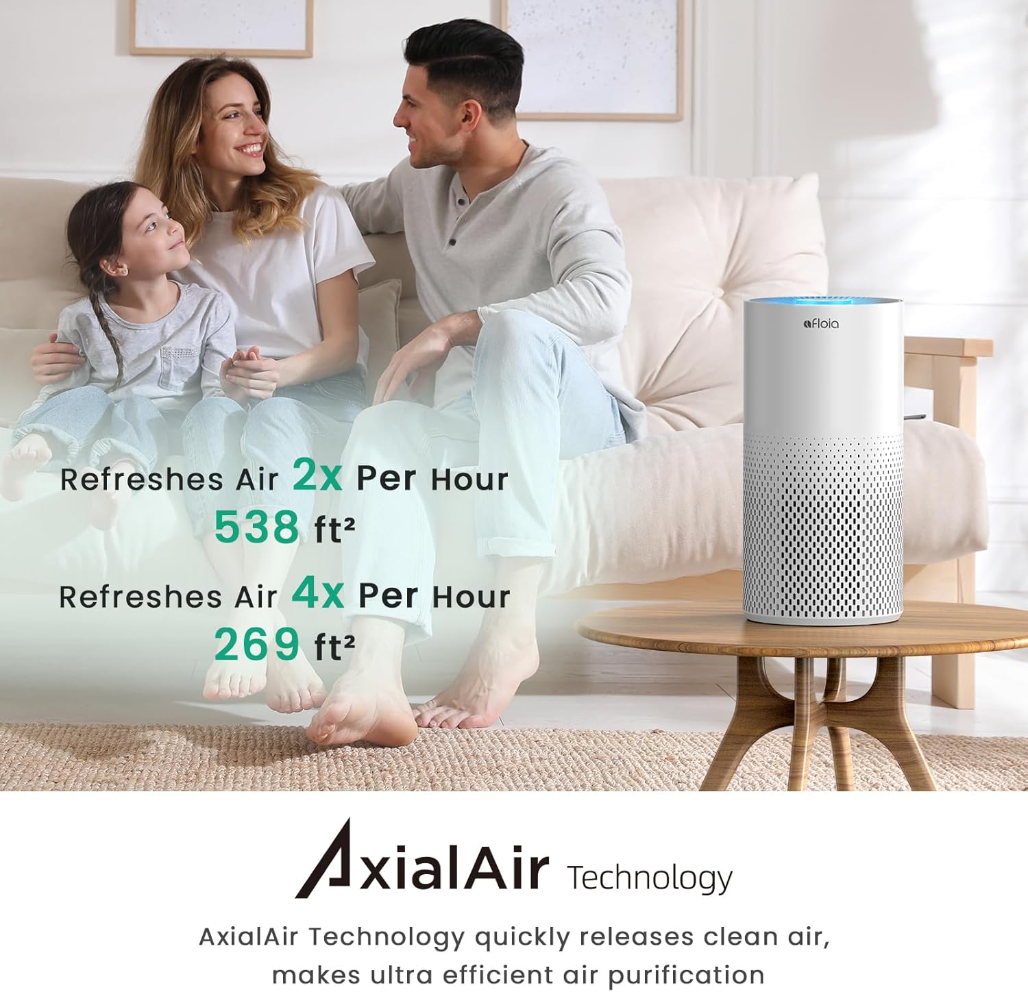 Air Purifiers for Home Bedroom Large Room Up to 1076 Ft2, Smart WiFi Works with Alexa, 3-Stage Filter Cleaner Odor Eliminator, Pet Dander Pollen Allergy Dust Mold Smoke, 22dB, Kiloplus