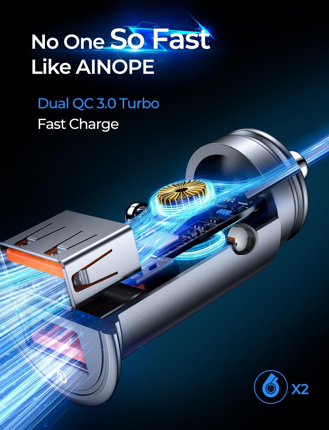Super Fast Car Charger USB Car Charger Adapter 45W All Metal Lighter Android USB Quick Charge for iPhone 17 Pro Max 16e 16 15 14 13 12 11pro x 8 Samsung S25 S24 S23 S22 Car Charger