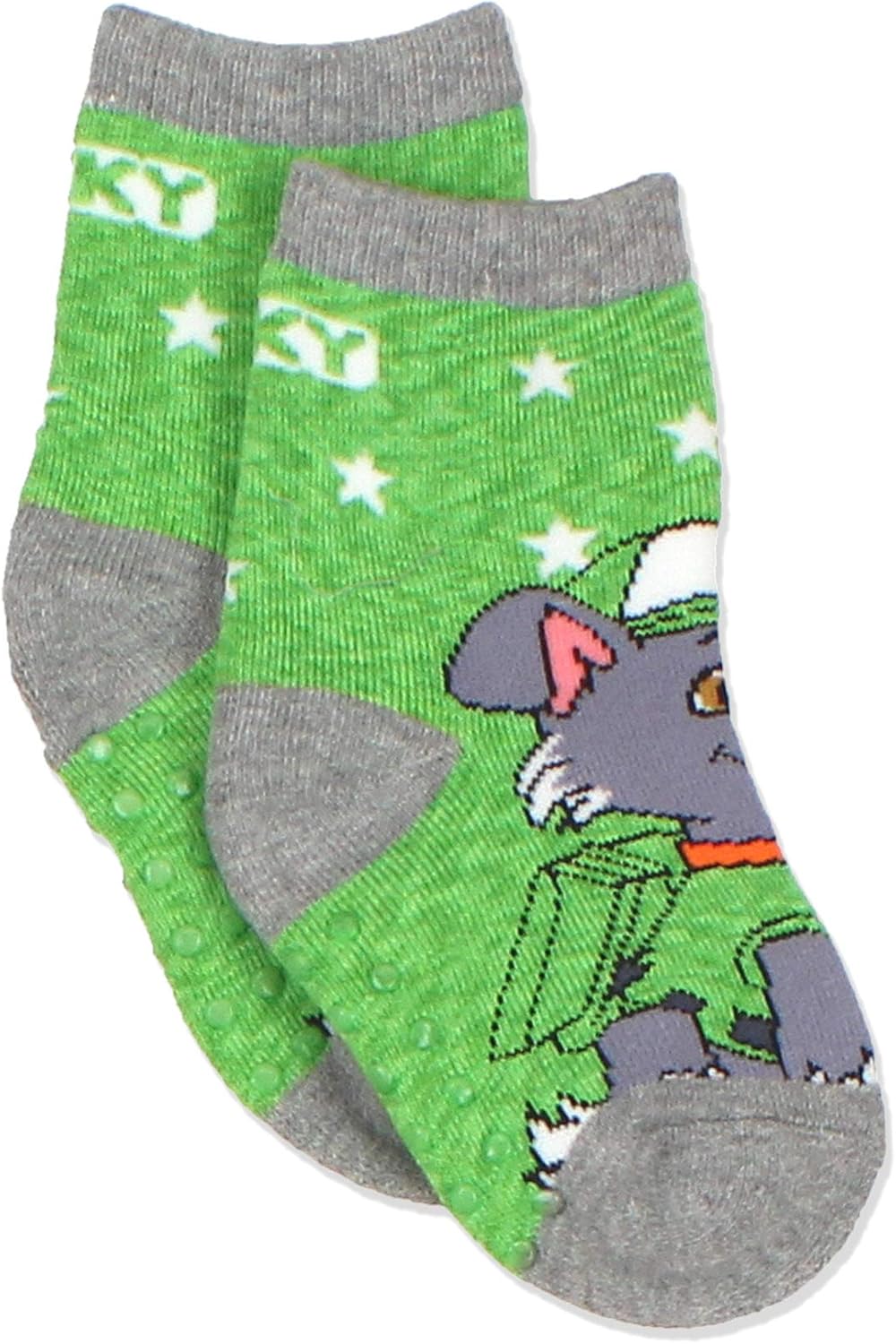 Pa Patro Boy Girl pac Sock wit Gripper (Shoe 4- (Sock 2-4) Grey/Multi)