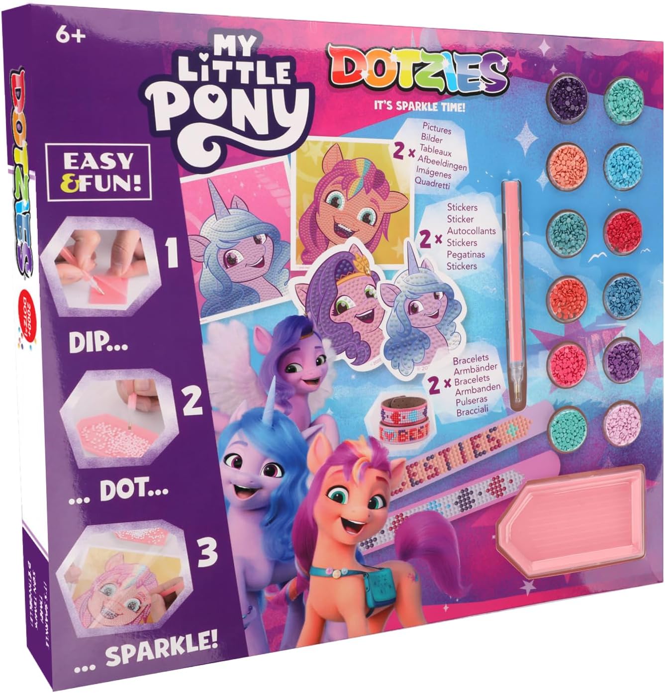 DIAMON DOT M Littl Pon Sparkl on Activit Se Diamon Paintin Kit fo Adult Diamon Ar Kit Relaxin Creativ Craf Ki wit Dot Gems