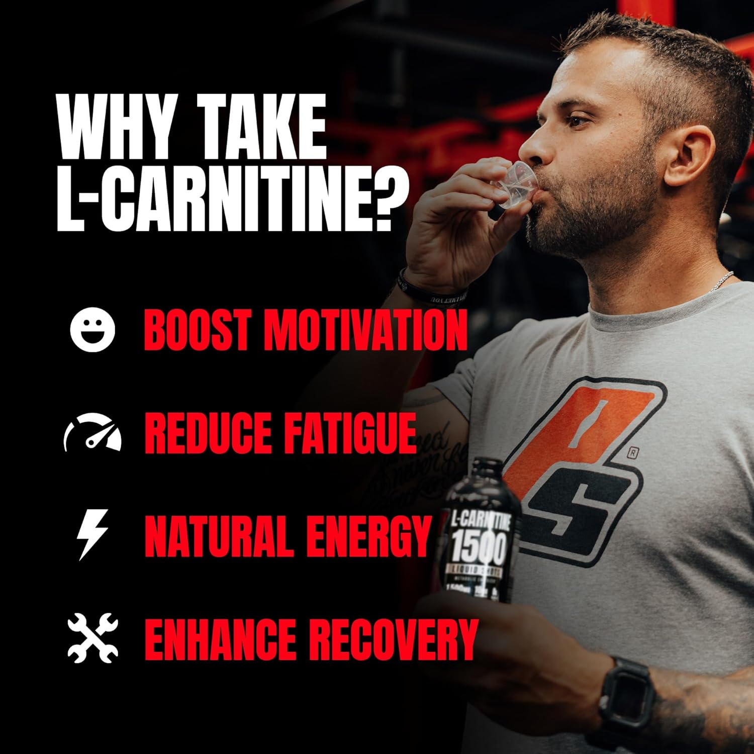 PROSUPPS L-Carnitine Liquid 1500, Stimulant-Free Liquid Shots for Men Women - Clean Workout Drink for Energy, Performance Muscle Recovery - No Sugar, No Carbs - 31 Servings, Berry
