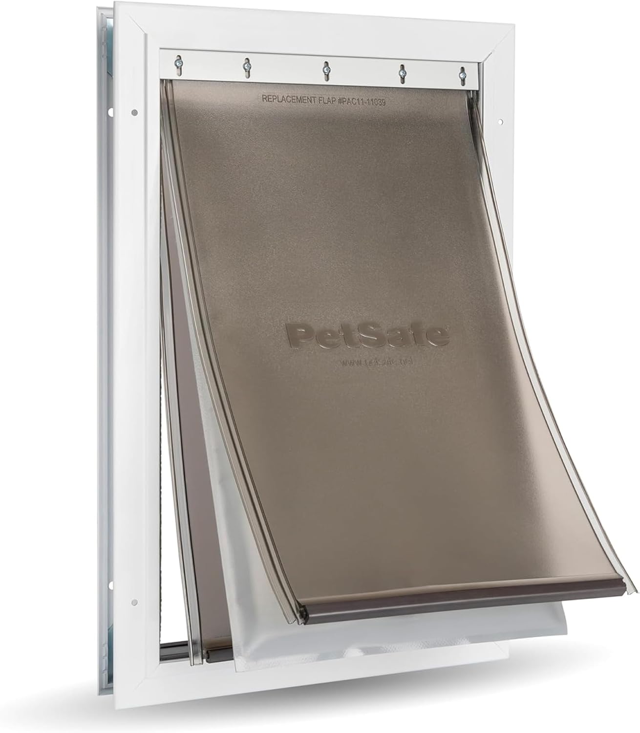 PetSafe Extreme Weather Aluminum Pet Door - Energy-Saving Thermal Barrier Pet Flap with Slide-in Door Locking Secure Flap Cover - for Dogs Up to 100 Lb - Large