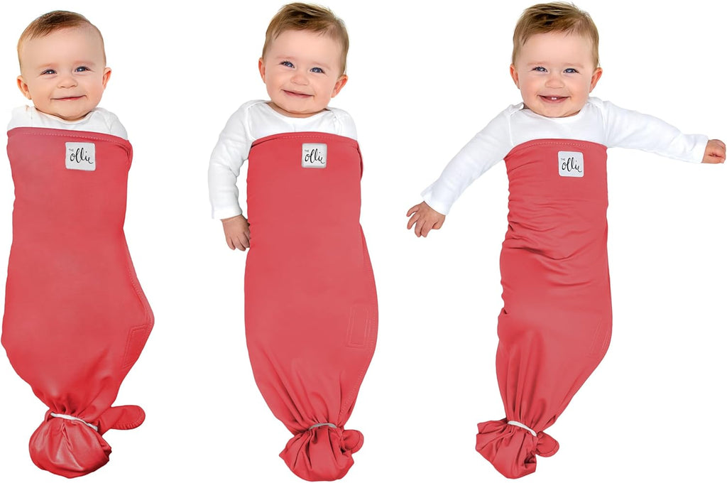 Th Olli Swaddl Alphi Slee Pouc Bab Slee Bundl 3-Wa Adjustabl Newbor Swaddl Blanke an Wearabl Slee Sac Moisture-Wicking Buttery-Sof Fabri Newbor t 1 Month (Sunset)