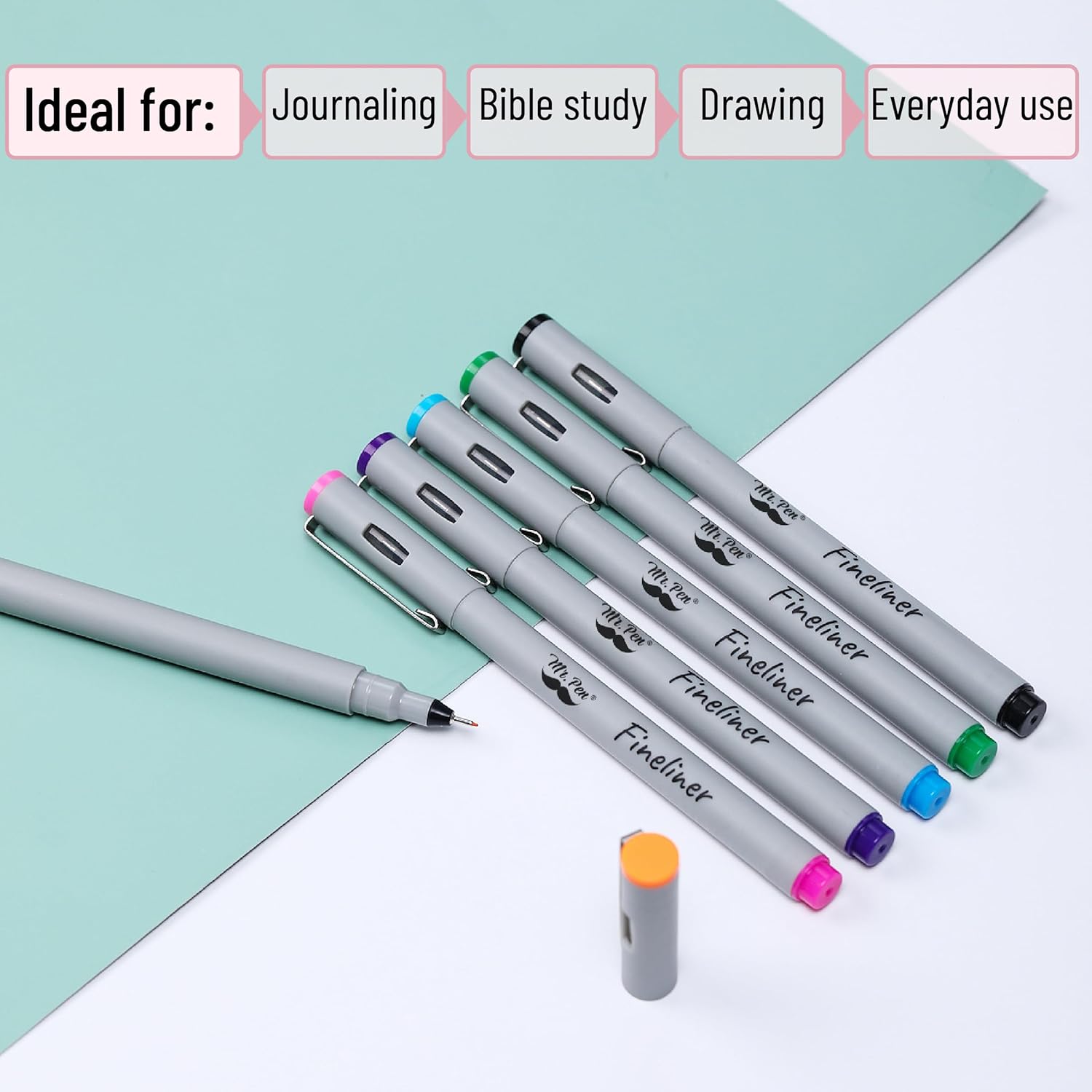 Fineline Pens 0. mm Pack Ultr Fine N Bleed Bibl Pens Assorte Colors Ar Pen Fin Point
