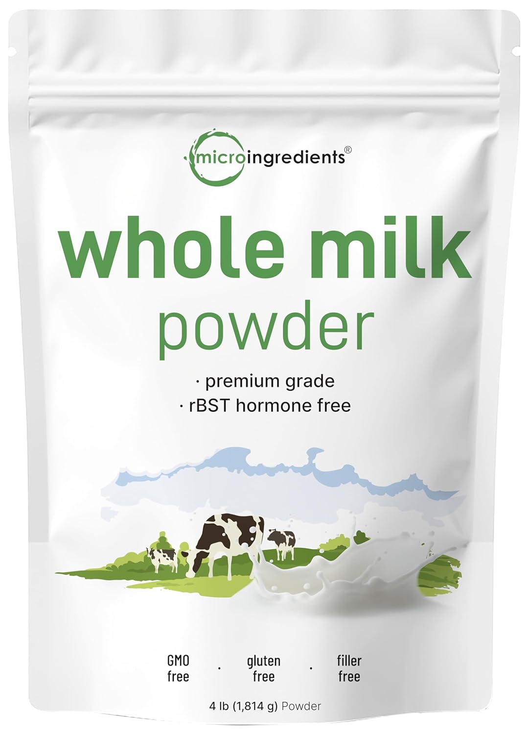 Micr Ingredient Whol Mil Powder l Pasture-Raised rBST-Fre Pur Ric i Protei Idea fo Bakin Everyda Us Non-GMO Gluten-Free Premiu Grade