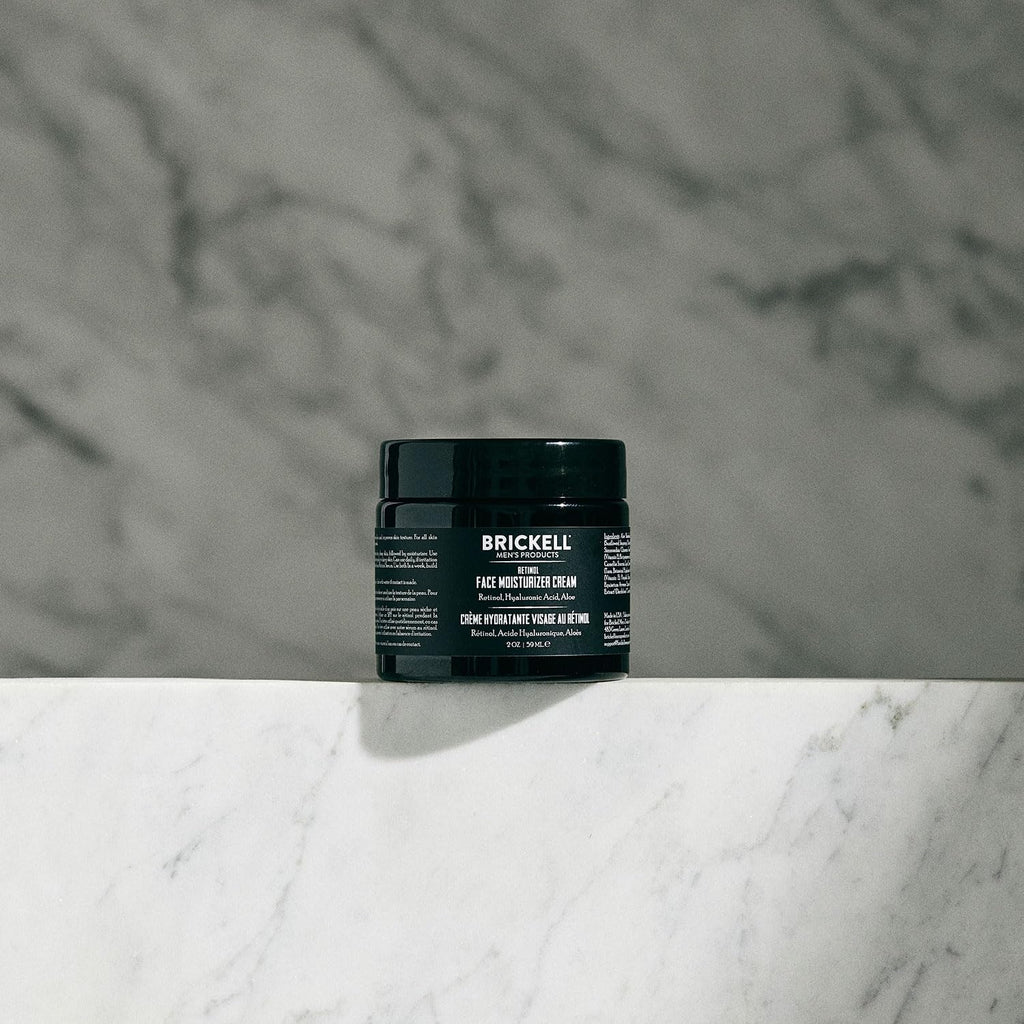 Brickel Men' Retino Fac Moisturize Crea Fo Men Natura Organic Anti-Wrinkl Fac Nigh Crea wit Retino Hyaluroni Aci T Reduc Fin Line an Eve Ski Tone Fragrance-Free Ounce