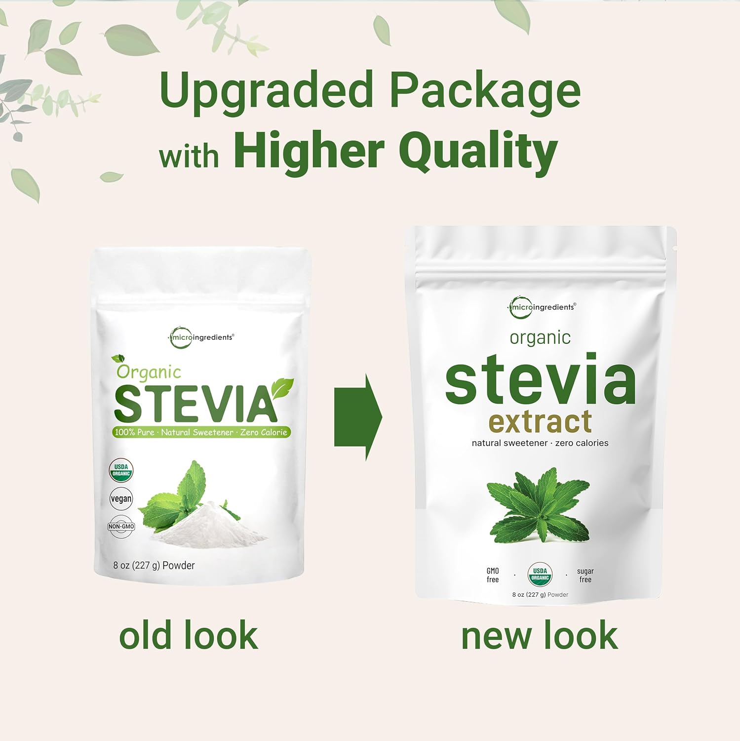 Pur Organi Stevi Powder Ounces 141 Serving Hig Grad Stevi Gree Lea Extrac Reb-A Reduce Bitte Aftertaste Calorie Natura Sweetener Suga Alternative Ket Friendly