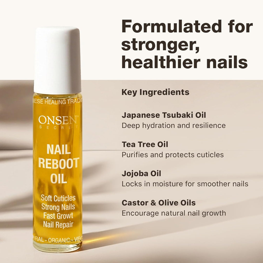 Onse Secre Nai Cuticl Repai Oi (10ml Dr Oi Formul Japanes Tsubaki Te Tre Jojob Strengthen Nails Repair Cuticles Hydrate Ski Hai Natura Vegan