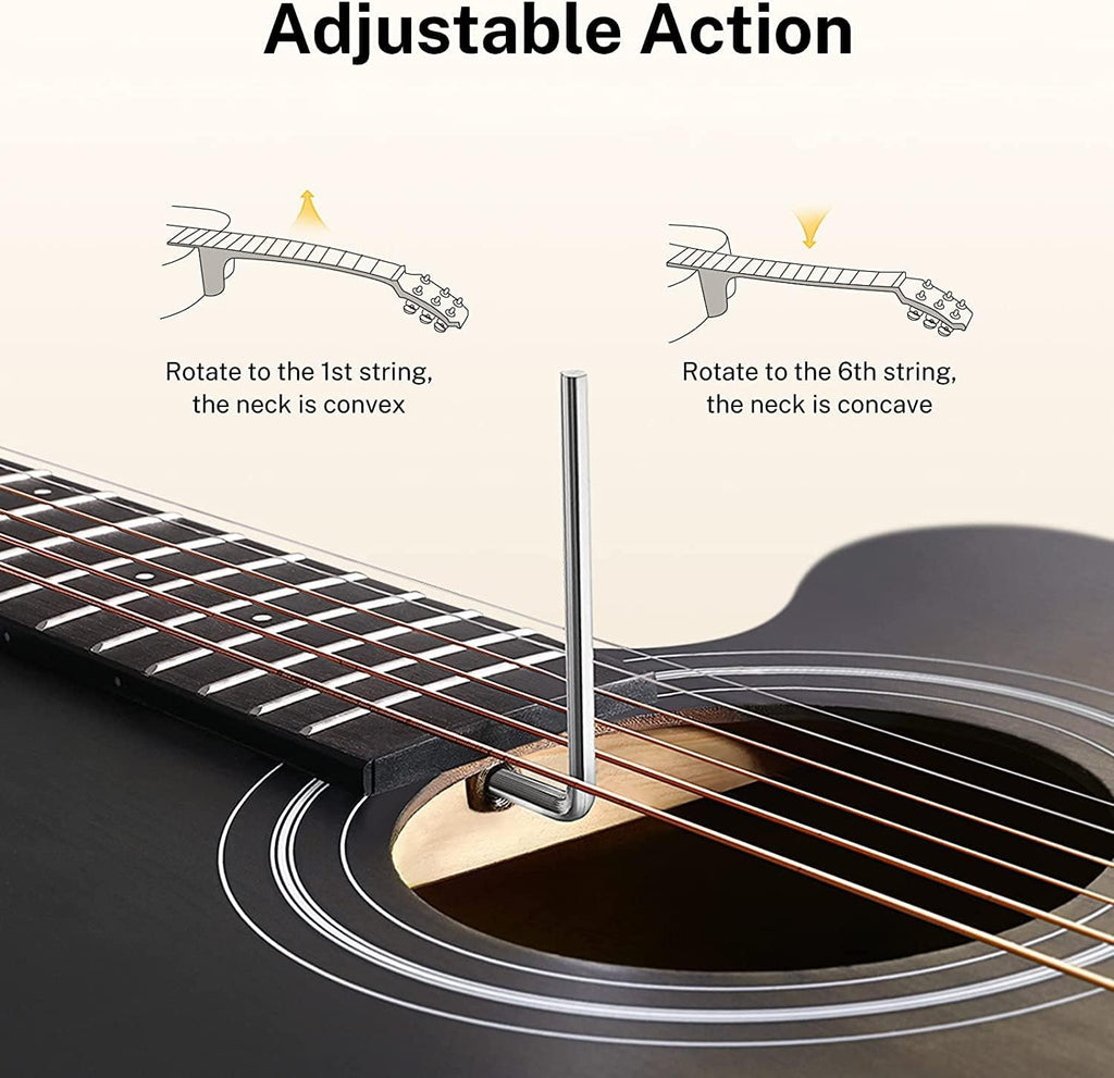 Donner Acoustic Guitar for Beginner Adult 40 Inch Cutaway Acustica Guitarra Bundle Kit with Pickup Online Lesson Bag Tuner Capo Strap Mini Jumbo Travel Teen Right Hand Black Brown DAJ-110CD