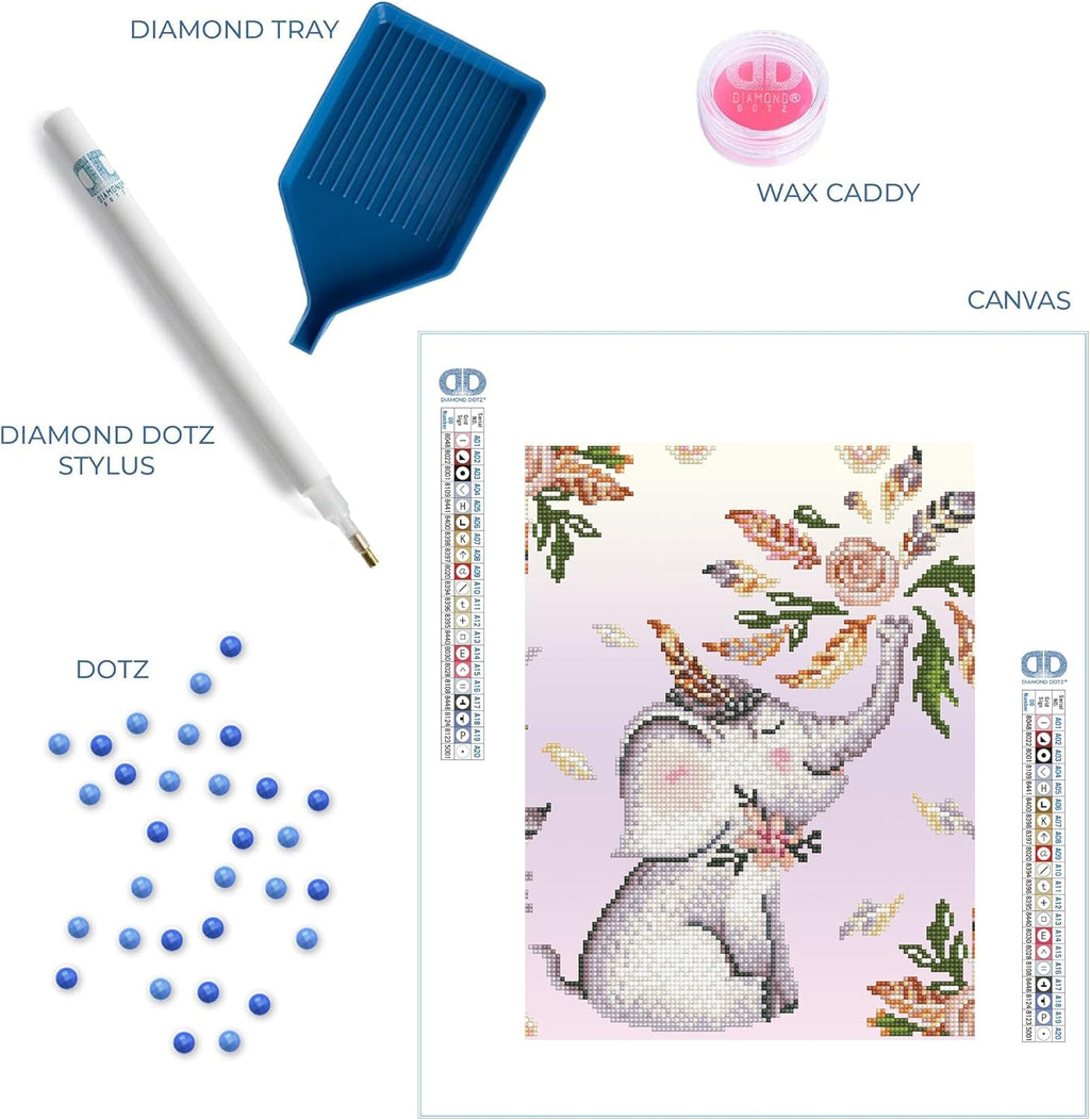 DIAMON DOT Flowe Showe Elephan Diamon Paintin Kit fo Adult Diamon Ar Kit Relaxin Creativ Craf Ki wit Dot Gem 12inchx14inch