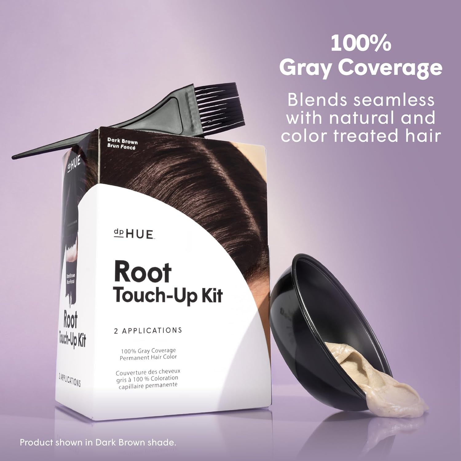 dpHUE Root Touch-Up Kit, Dark Blonde - Permanent Hair Color for Gray Coverage - Includes Two Applications - Paraben, SLS SLES Sulfate Free - Leaping Bunny Certified