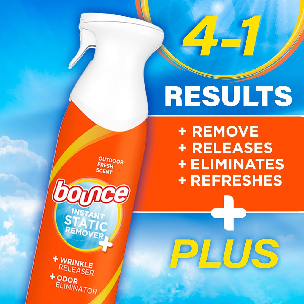 Bounc Rapi Touch-U i Wrinkl Release Clothin Spray Fabri Refresher Odo Eliminato Ant Static 9. ounce (Pac o 2)