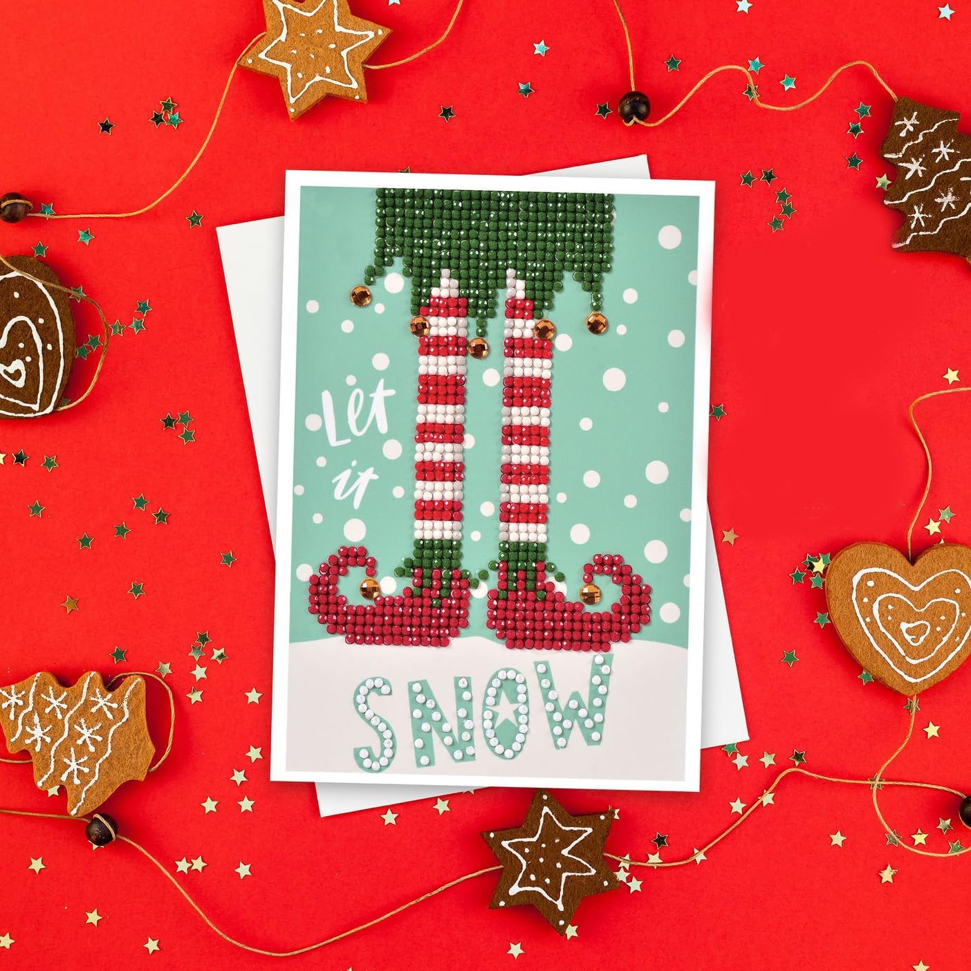 DIAMON DOT Le I Sno Diamon Ar Cards Handmad Diamon Paintin Card Kit Handmad Greetin Card Kit fo Christma Note an Specia Occasions