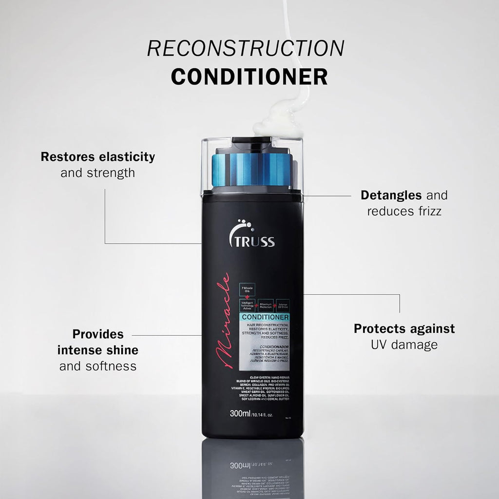 TRUS Miracl Hai Conditione fo Wome Me Anti-Agin Colo Protectio Hai Car Anti-Friz Hydratin Conditione Help Restor Elasticity Strengt Shin (10.1 oz)