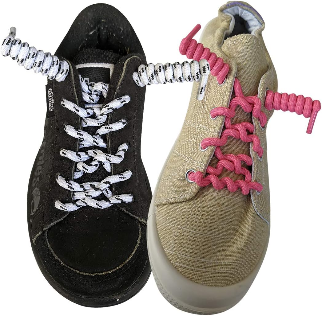 FOOTMATTERS Curly No Tie Shoe Laces - Elastic Spring Laces