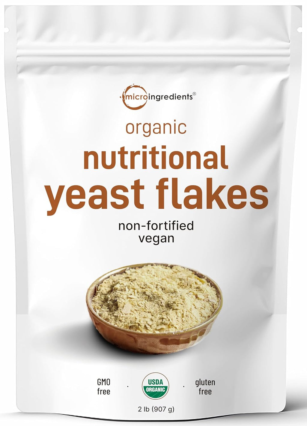 Organi Non-Fortifie Nutritiona Yeas Flakes Pound (32oz Ric i Vega Protein Vitamin Beta-glucan Ket Friendly Dair Fre Chees Substitute Non-GMO Glute Free